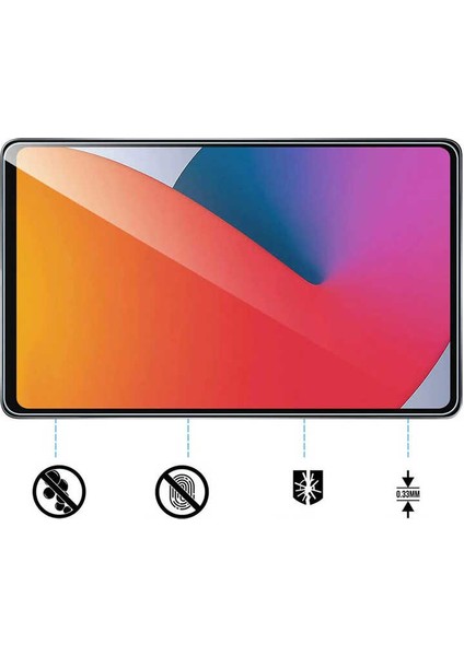 Apple iPad Pro 11 2020 (2.nesil) Uyumlu Zore 5in1 Tablet Temperli Cam Ekran Koruyucu-Renksiz