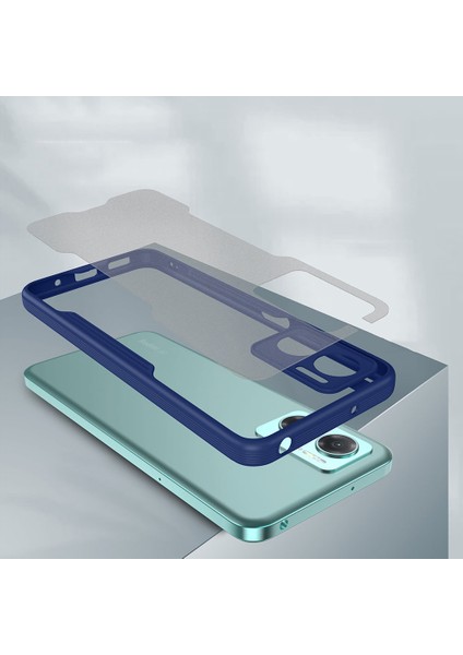 Xiaomi Redmi Note 11E Kılıf Ardx Parfe Kapak-Lacivert modelleri