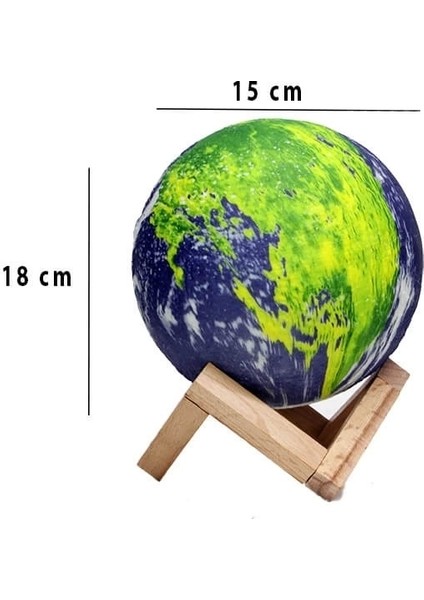 Yerküre Renkli Kumandalı 15 cm