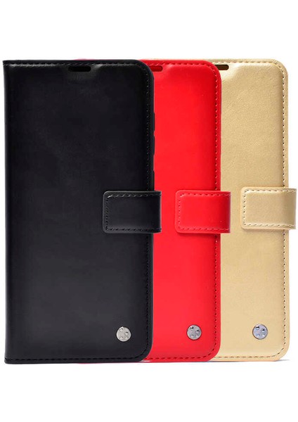 Xiaomi Redmi Note 10 Pro Kılıf Ardx Kar Deluxe Kapaklı Kılıf-Gold