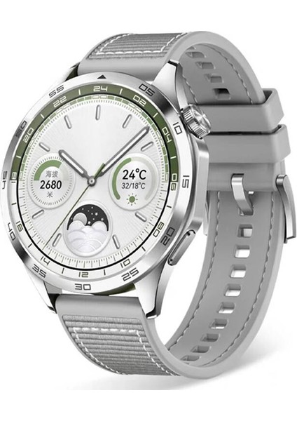 Huawei Gt2 46MM Uyumlu Zore - KRD-102 22MM Silikon Kordon-Gri
