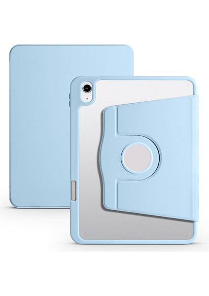 Apple iPad 11.nesil 2025 Kılıf Zore Termik Kalem Bölmeli Dönebilen Standlı Kılıf - Lila