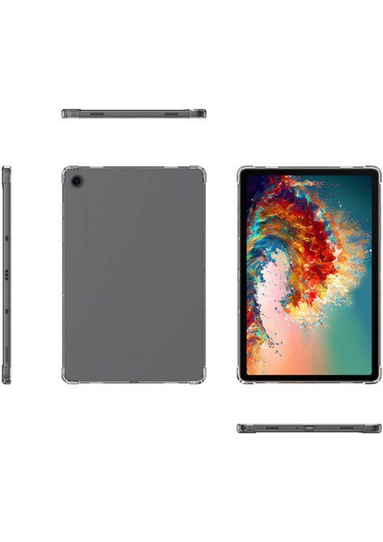 Samsung Galaxy Tab A9 Kılıf Uyumlu Zore Tablet Nitro Anti Shock Silikon Kapak-Renksiz