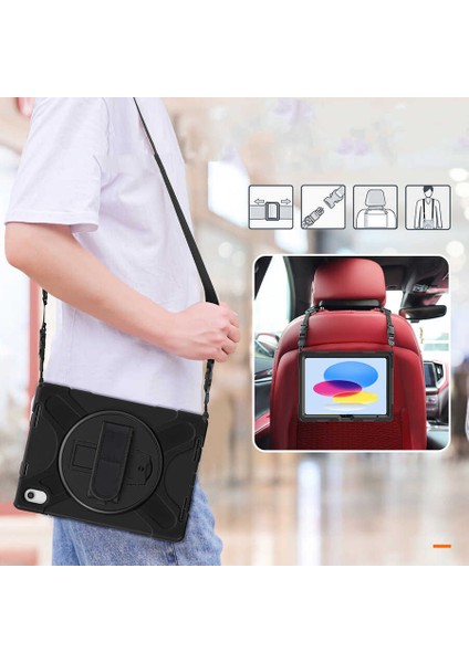 Apple iPad 11.nesil 2025 Zore Defender Tablet Silikon - Siyah