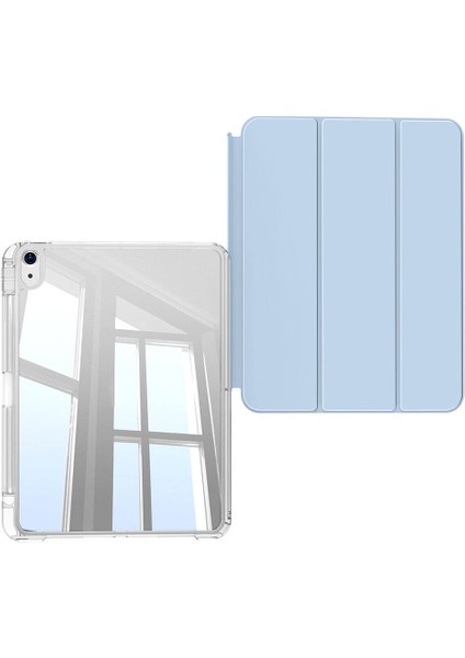 Apple iPad Air 13 2025 M3 Kılıf Magnetik Ayrılabilen Airbagli Zore Sliding Tablet Kılıfı - Lacivert modelleri