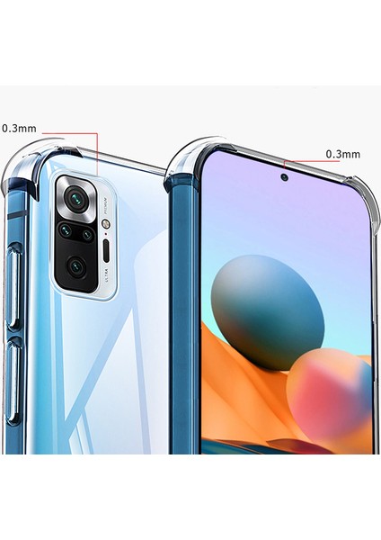 Xiaomi Redmi Note 10 Pro Kılıf Ardx Nitro Anti Shock Silikon-Renksiz