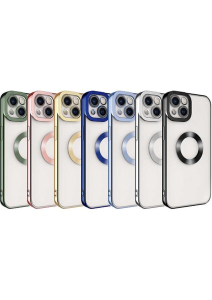 Apple iPhone 14 Plus Kılıf Kamera Korumalı Logo Gösteren Ardx Omega Kapak-Derin Mor