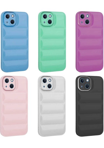 Apple iPhone 14 Plus Kılıf Kamera Korumalı Parlak Airbag'li Ardx Galya Kapak-Mor