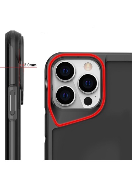 Apple iPhone 15 Pro Max Kılıf Ardx T-Max Kapak-Koyu Gri