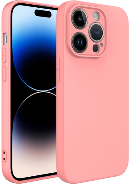 Apple iPhone 14 Pro Max Kılıf Ardx Kamera Korumalı Mara Laaakan Kapak-Pembe
