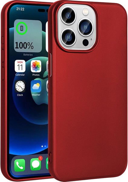 Apple iPhone 15 Pro Max Kılıf Ardx Premier Silikon Kapak-Kırmızı