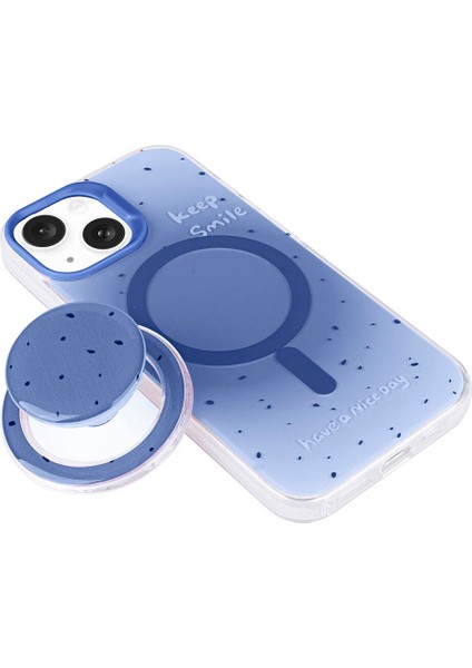 Apple iPhone 15 Kılıf Magsafe Şarj Özellikli Tak-Çıkar Pop Soketli Ardx Tiktok Kapak-Pembe Koyu modelleri