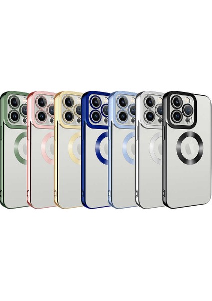 Apple iPhone 13 Pro Kılıf Kamera Korumalı Logo Gösteren Ardx Omega Kapak-Yeşil