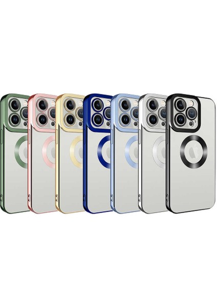 Apple iPhone 12 Pro Max Kılıf Kamera Korumalı Logo Gösteren Ardx Omega Kapak-Yeşil