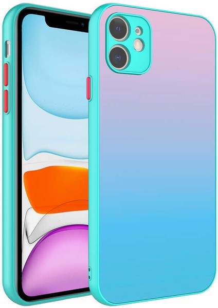 Apple iPhone 11 Kılıf Kamera Korumalı Renkli Temperli Ardx X-Cam KAPAK-NO11