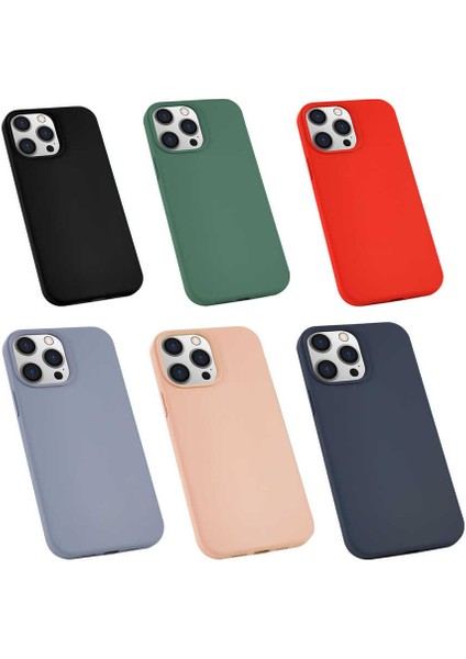 Apple iPhone 13 Pro Max Kılıf Ardx Silk Silikon-Kırmızı