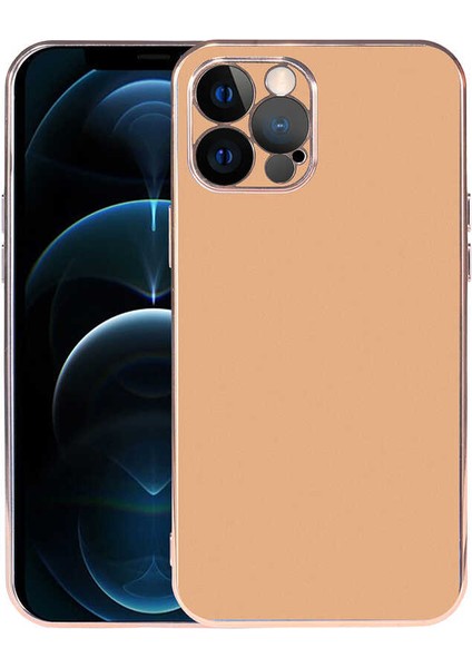 Apple iPhone 12 Pro Max Kılıf Ardx Viyana Kapak-Gold
