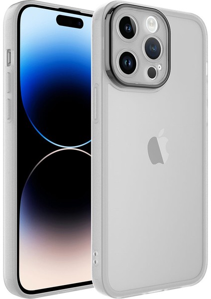 Apple iPhone 14 Pro Max Uyumlu Kamera Korumalı Transparan Ardx Post Kapak-Renksiz