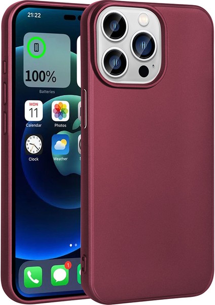 Apple iPhone 15 Pro Max Kılıf Ardx Premier Silikon Kapak-Mürdüm