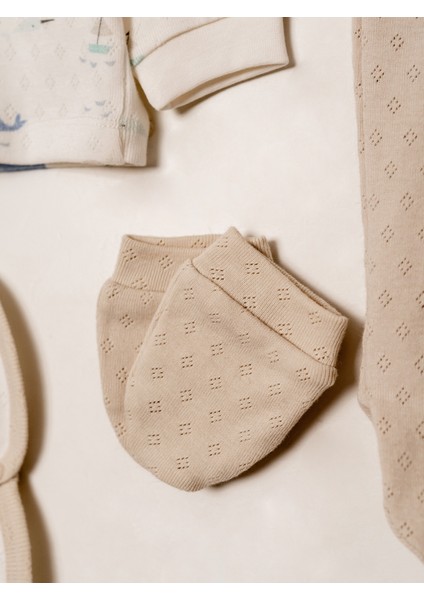 KD53459 Jakarlı Baskılı Erkek Bebek 5'li Hastane Çıkışı Seti (0-1 / 1-3 Ay) fiyatları