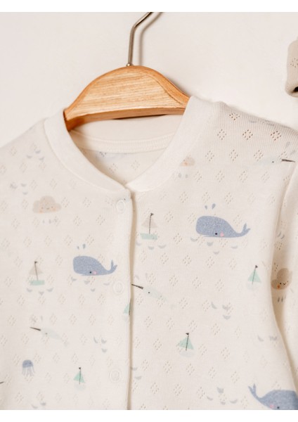 KD53459 Jakarlı Baskılı Erkek Bebek 5'li Hastane Çıkışı Seti (0-1 / 1-3 Ay) fırsatları