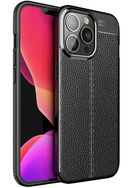 Apple iPhone 13 Pro Max Kılıf Ardx Niss Silikon Kapak-Siyah
