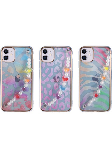 Apple iPhone 12 Kılıf Ardx Pilla Kapak-Pembe-Yeşil