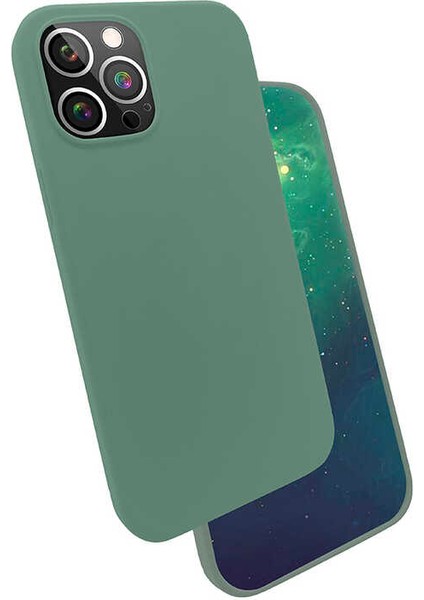 Apple iPhone 12 Pro Max Uyumlu Ardx Silk Silikon-Koyu Yeşil