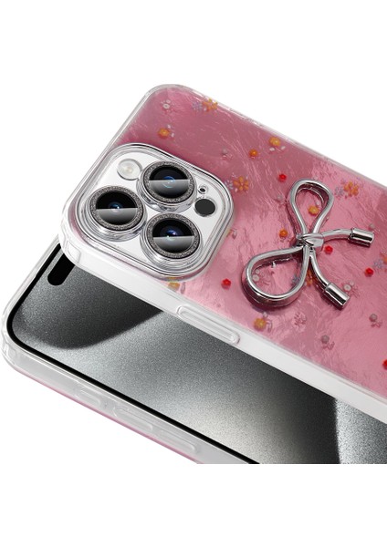 Apple iPhone 15 Pro Max Kılıf Kamera Korumalı Figürlü Ardx Ponti Silikon Kapak - Lila