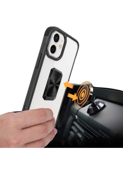 Apple iPhone 12 Kılıf Ardx V-Bax Kapak-Siyah