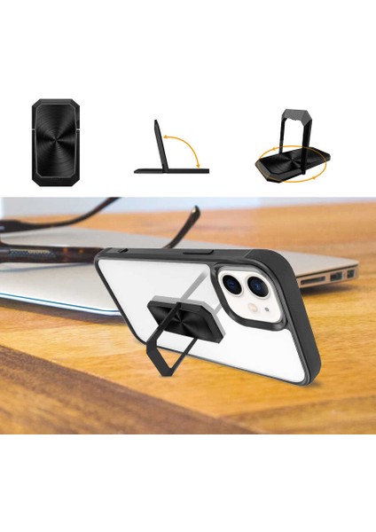 Apple iPhone 12 Kılıf Ardx V-Bax Kapak-Siyah