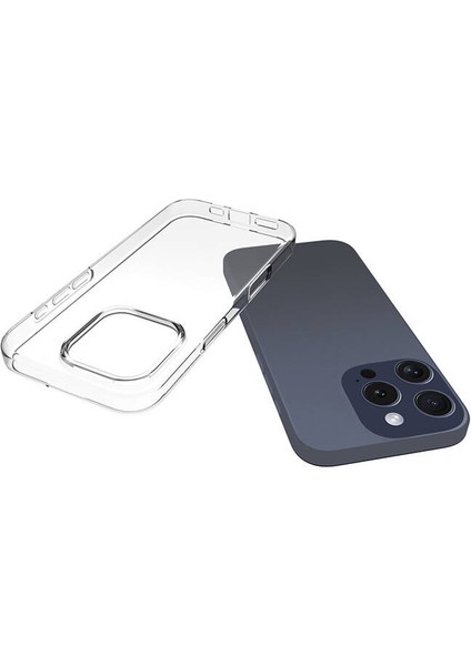 Apple iPhone 16 Pro Kılıf Ardx Süper Silikon Kapak-Şeffaf