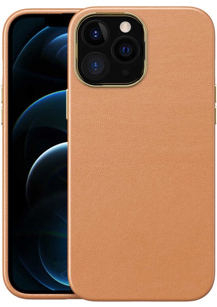 Apple iPhone 12 Pro Max Uyumlu Ardx Natura Kapak-Kahverengi