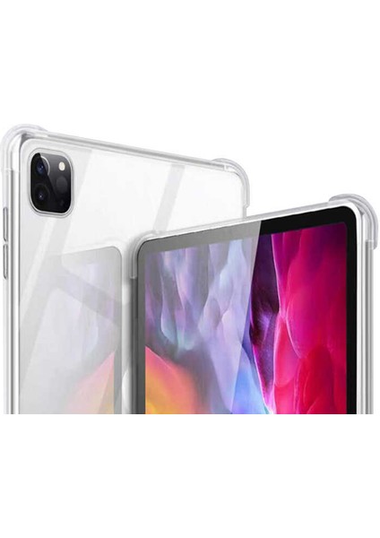 Apple iPad Pro 12.9 2022 M2. Nesil Uyumlu Uyumlu Zore Tablet Nitro Anti Shock Silikon Kapak-Renksiz