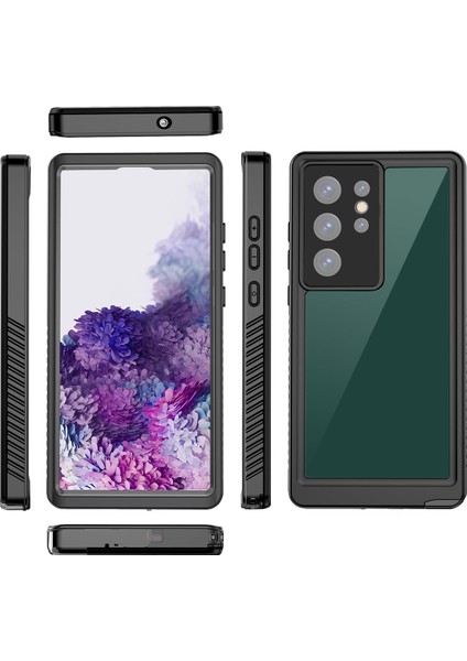 Samsung Galaxy S23 Ultra Kılıf 1-1 Su Geçirmez Kılıf-Siyah