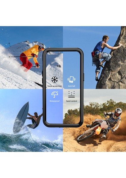 Samsung Galaxy S23 Ultra Kılıf 1-1 Su Geçirmez Kılıf-Siyah
