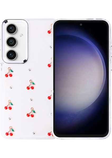 Galaxy S23 Fe Kılıf Airbag Tasarımlı Simli Şeffaf Ardx Kutup Kapak - Lale
