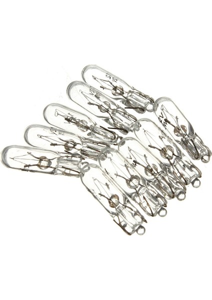 10X T5 286 12V 2W Ampul Lambaları Halojen Ampul Araç Enstrümanı, Sarı (Yurt Dışından)