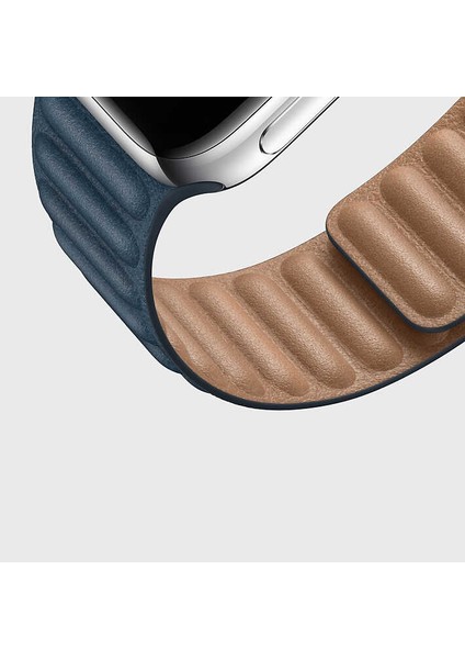 ​​​Watch 40MM Uyumlu Krd-34 Deri Kordon Zore - Açık Yeşil