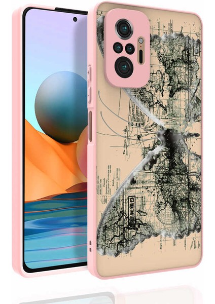Xiaomi Redmi Note 10 Pro Kılıf Desenli Kamera Korumalı Parlak Ardx Nora Kapak-No4
