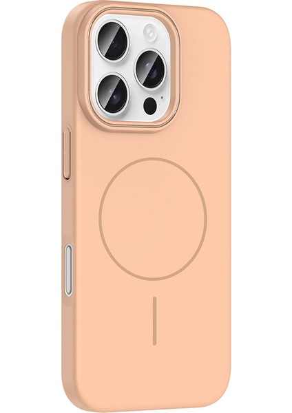 Apple iPhone 16 Pro Max Kılıf Magsafe Şarj Özellikli Ardx Ruby Silikon Kapak - Gri