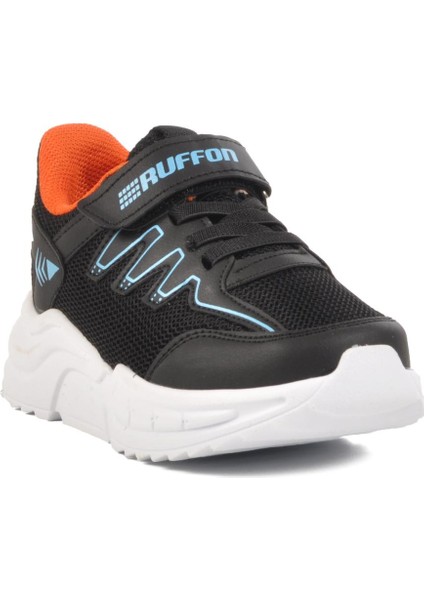 2320 P Siyah-Turuncu Hafif Esnek Çocuk Spor Ayakkabı