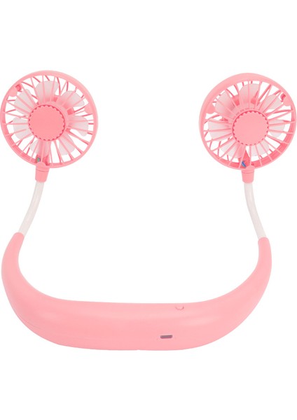 Taşınabilir Mini USB Şarj Edilebilir Boyun Fanı 3 Hızlı Renkli Işık (Yurt Dışından)