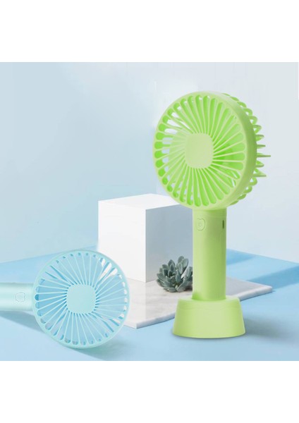 Taşınabilir Mini Fan 3 Hız 1200MAH USB Şarj Edilebilir Yeşil (Yurt Dışından)