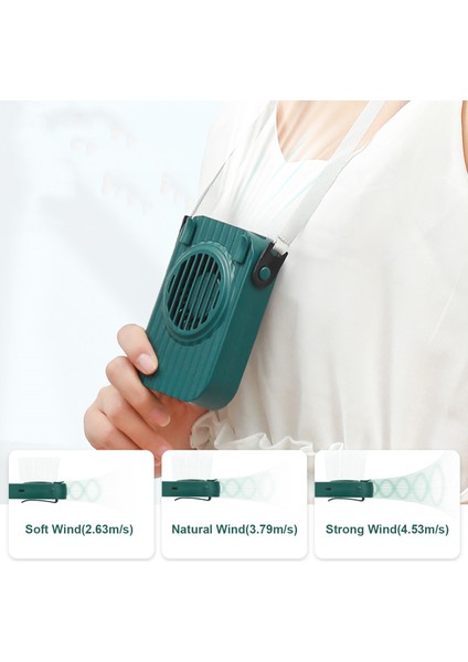 5V Mini Boyun Fanı 3 Ayarlı Hızı 1200MAH Dahili Pil (Yurt Dışından) modelleri