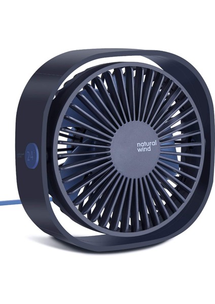 Küçük USB Tayfunlu 3 Hızlı 360° Döner Hava Dolaşım Fanı (Yurt Dışından)