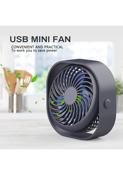 Taşınabilir Mini Masa Üstü Fanı USB Şarj Edilebilir Üç Hızlı Ayarlanabilir (Yurt Dışından)