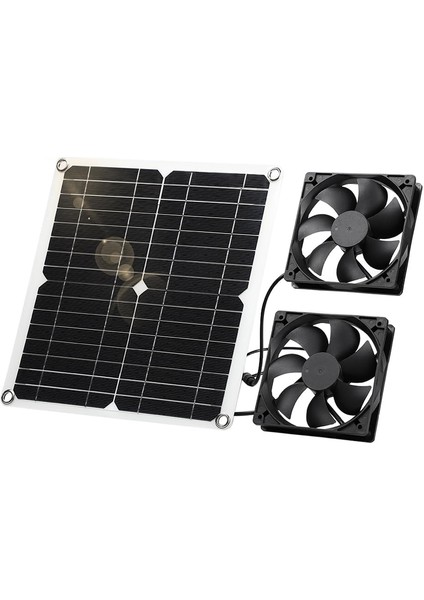 12W Dalı Suya Dalı Solar Enerjili Çiftli Bahçe Fan Seti (Yurt Dışından)