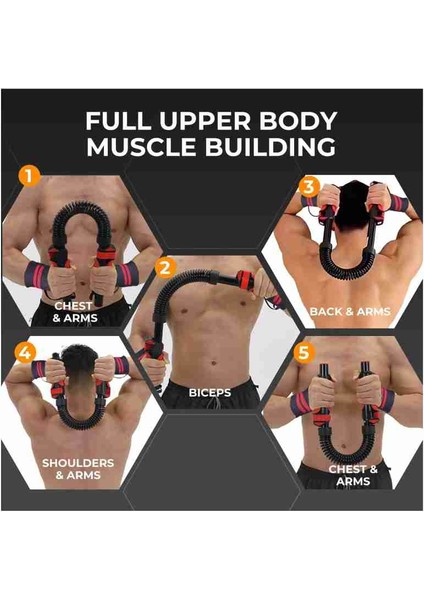 Deez Bükbük Göğüs Yayı El Bilek Omuz Kol Kas Geliştirici 30-50 kg Ayarlanabilir