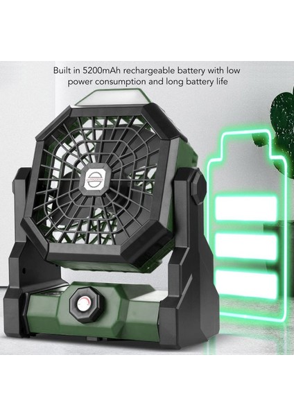 LED Fenerli Kamp Fanı Taşınabilir Sonsuz Hız Kontrollü 7800MAH Şarj Edilebilir (Yurt Dışından) fırsatları